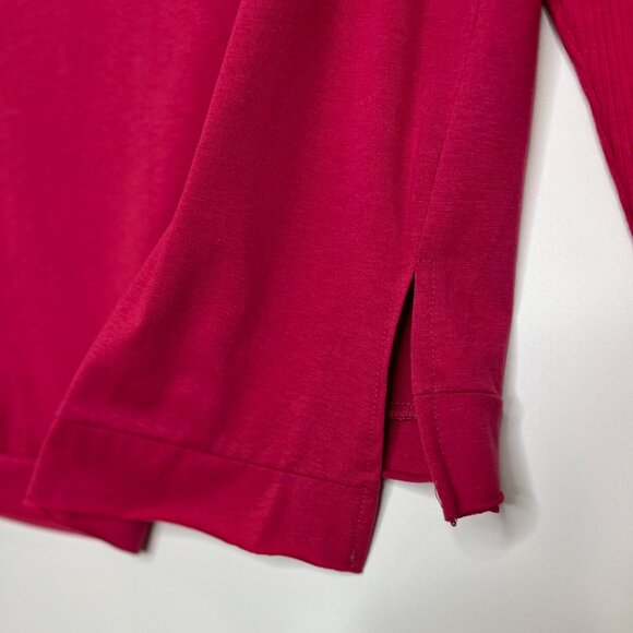 Ashlee by Amaryllis Fuchsia Womens Top Long Sleeve, Size x-small, Relaxed Fit - Picture 7 of 11